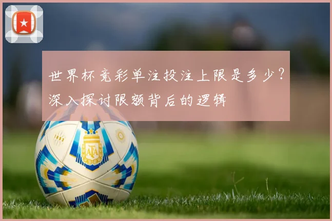 世界杯竞彩单注投注上限是多少？深入探讨限额背后的逻辑